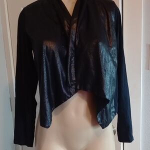 G by Giuliana Metallic Black Blazer